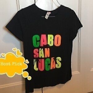 Girl’s size medium Black and neon Cabo San Lucas T-shirt